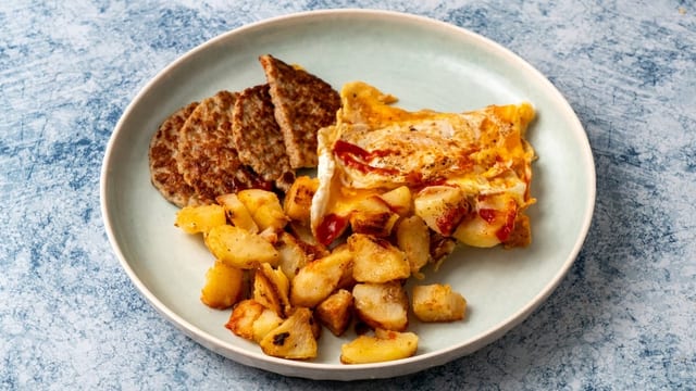 3 Eggs Any Style with Meat Platter.