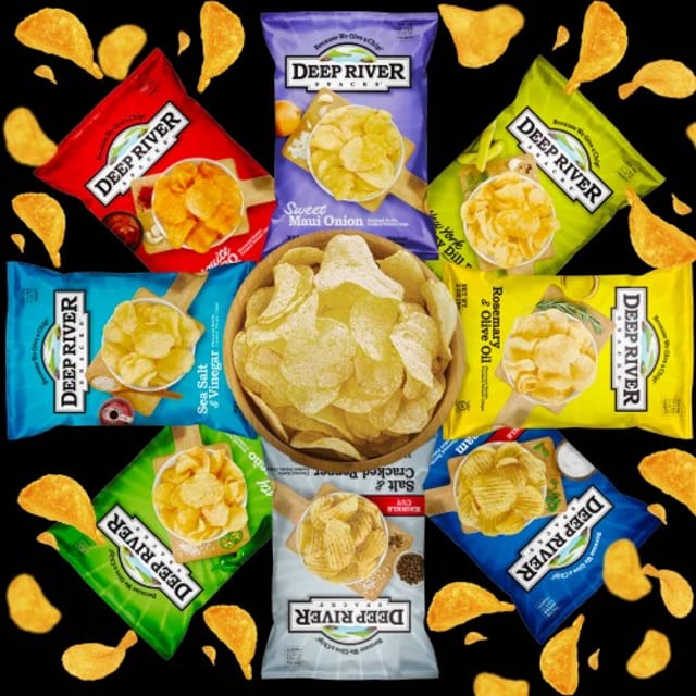 Large deep river chips.