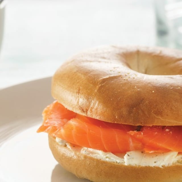 Bagel with Lox Spread.