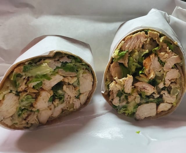 Grilled Chicken Caesar Wrap.