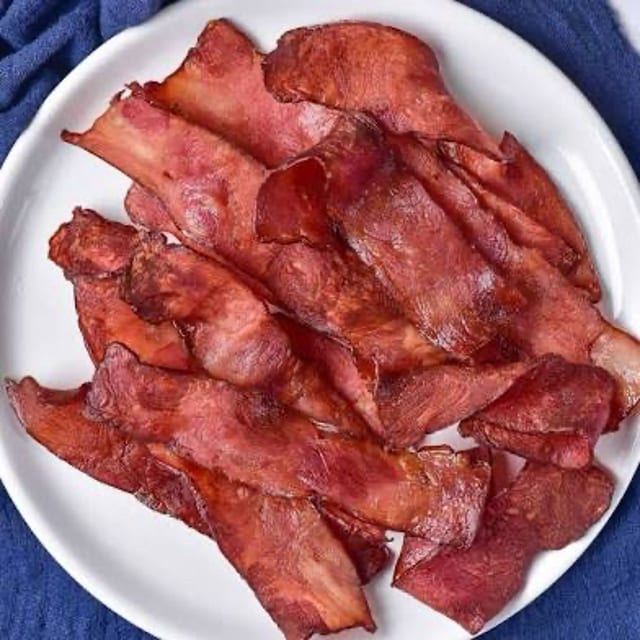 6 Pieces Turkey Bacon.