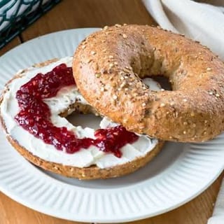Bagel With Cream Cheese And Jelly